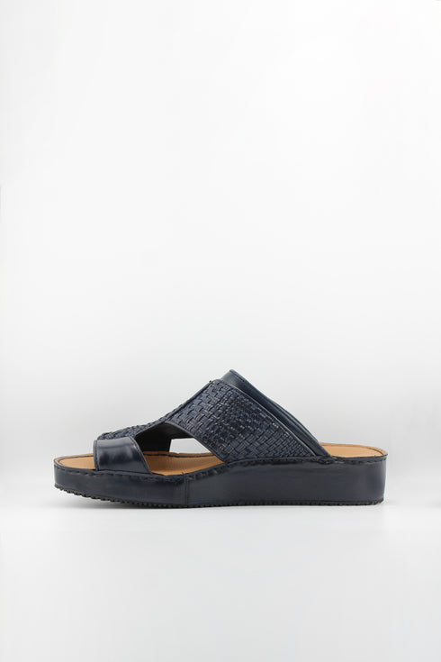 DFC Relax Men Woven Leather Slip-On Sandals